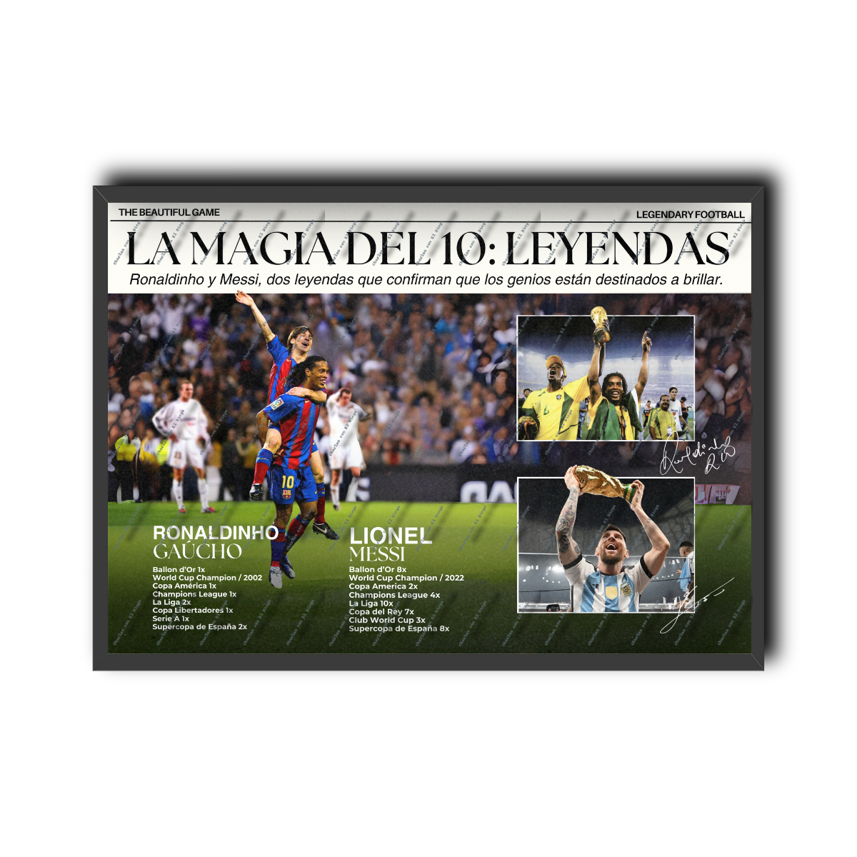 Lionel Messi y Ronaldinho (Horizontal)