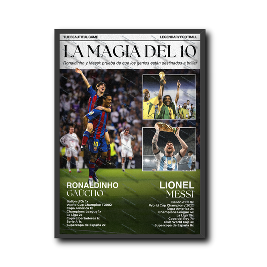 Lionel Messi y Ronaldinho (Vertical)