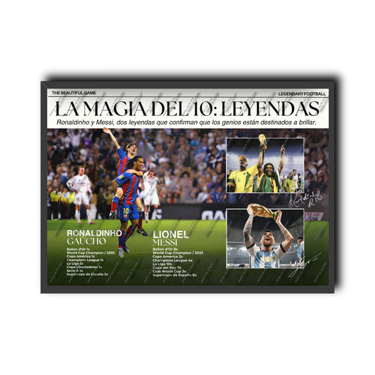 Lionel Messi y Ronaldinho (Horizontal)